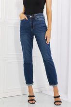 Load image into Gallery viewer, Judy Blue Crystal Full Size High Waisted Cuffed Boyfriend Jeans
