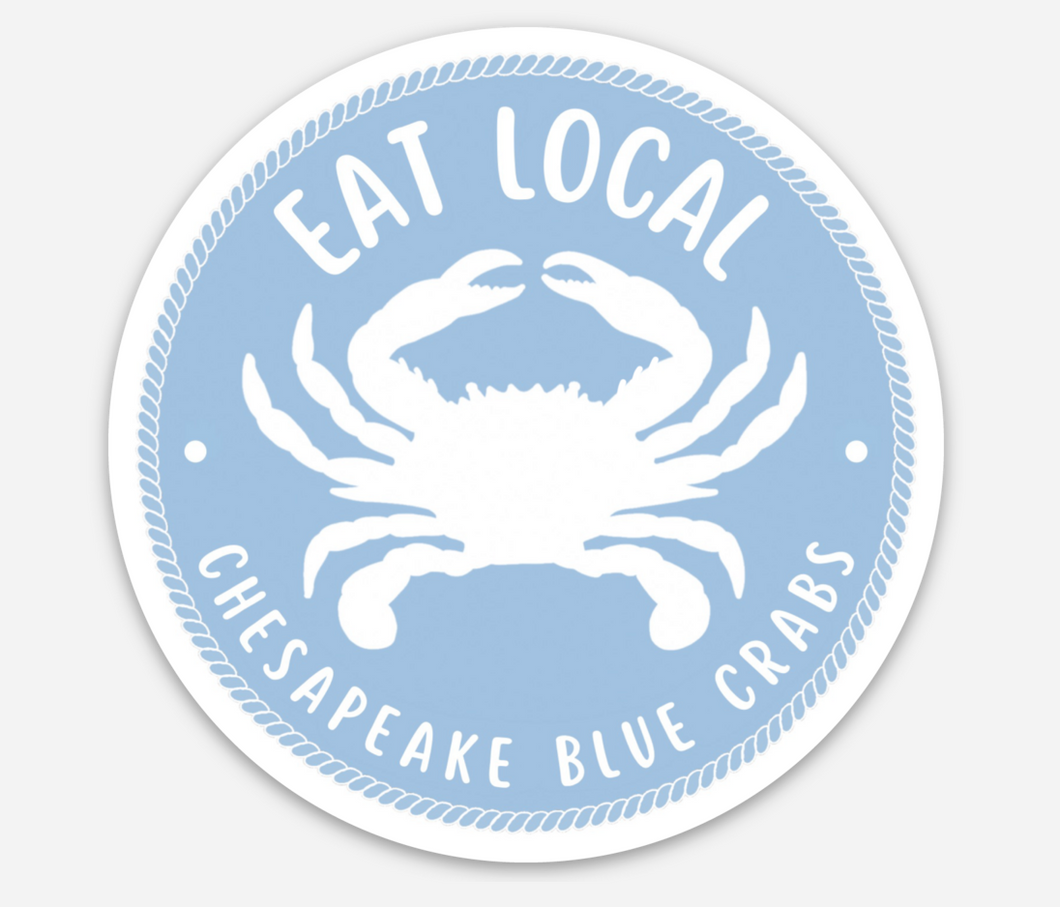 eat local crabs sticker