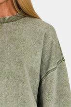 Load image into Gallery viewer, Zenana Round Neck Dropped Shoulder Lantern Sleeve Sweatshirt
