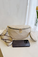 Load image into Gallery viewer, PU Leather Sling Bag with Small Purse
