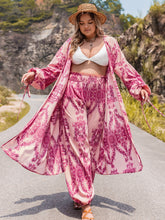Load image into Gallery viewer, Plus Size Open Front Cardigan and Pants Set
