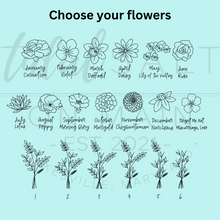 Load image into Gallery viewer, Mother&#39;s Day birth flower wooden sign- custom order
