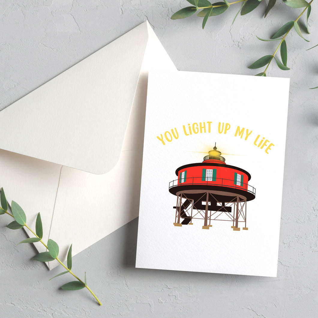 Lighthouse blank greeting card