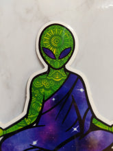 Load image into Gallery viewer, Meditating Alien Sticker
