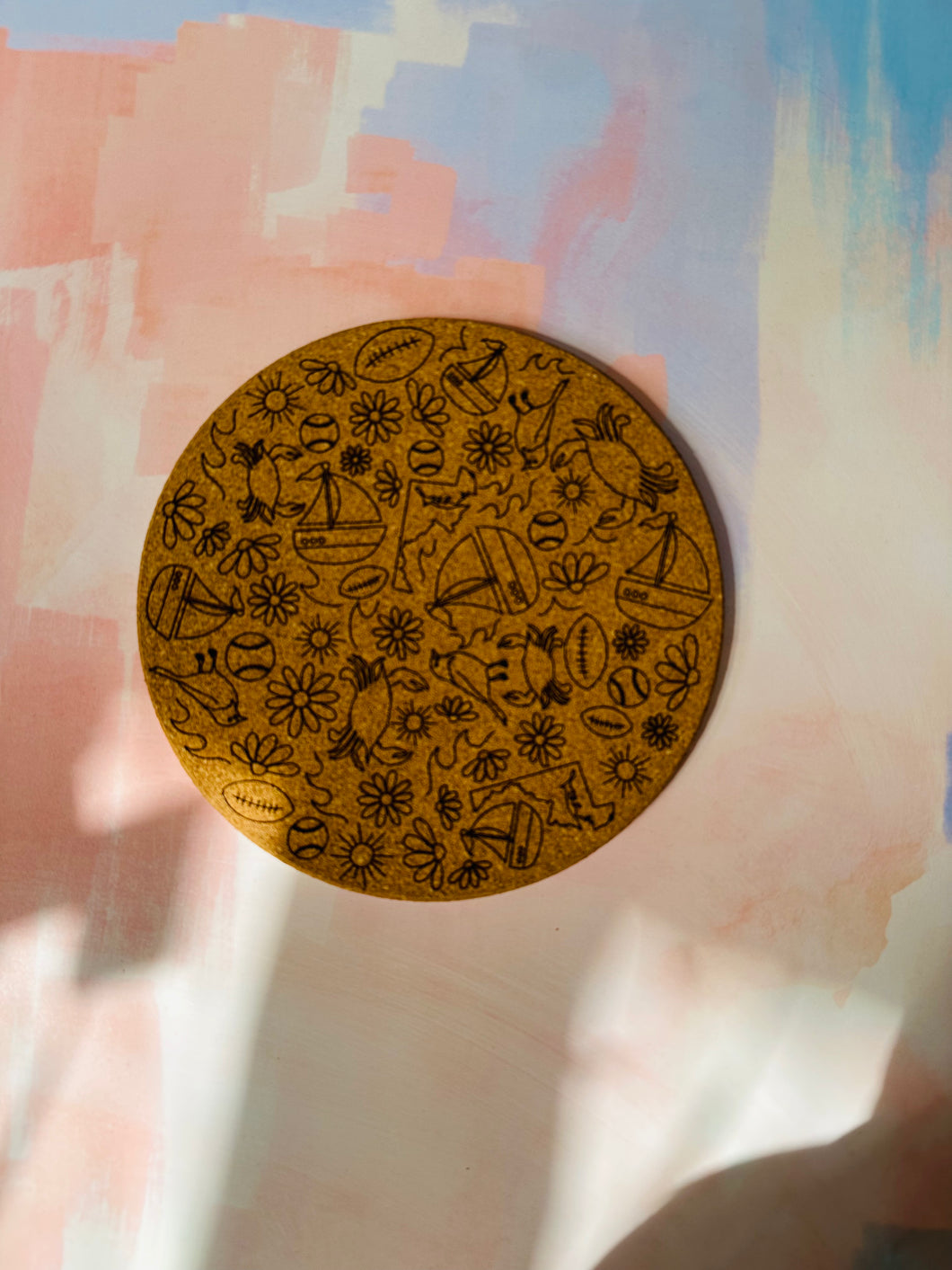 Maryland theme cork trivet