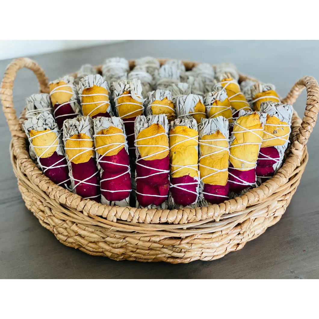Sage and rose smudge sticks