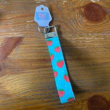 Load image into Gallery viewer, Strawberry Wristlet Keychain
