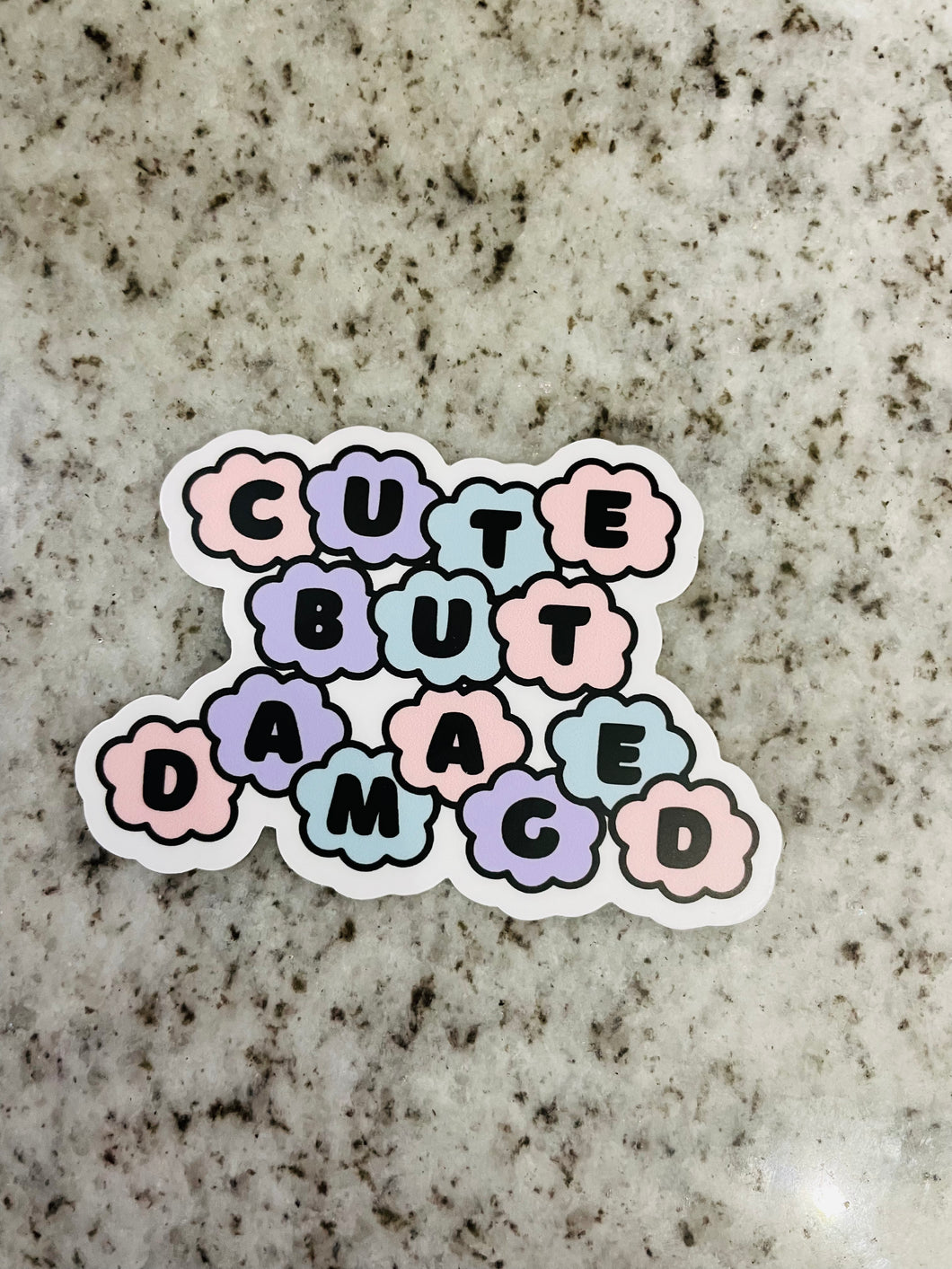 cute but damaged sticker