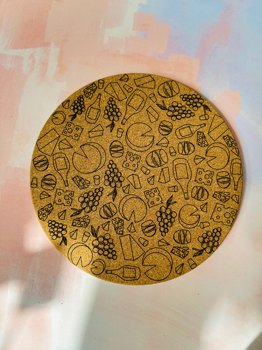 wine and cheese cork trivet