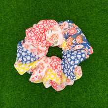 Load image into Gallery viewer, Boho &quot;Big Top&quot; XXL Scrunchie -Oversized Scrunchie Flower Print -Chiffon Scrunchie Boho Scrunchie for Spring Floral
