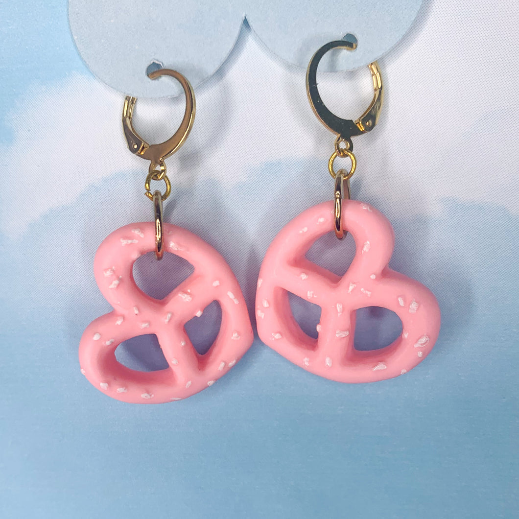 Stainless Steel Pretzel Earrings