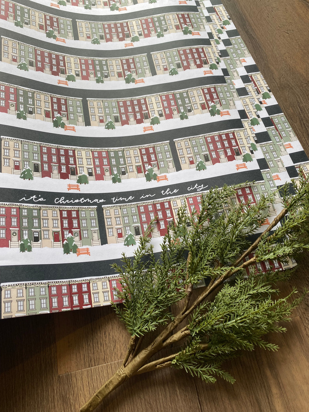 Christmas time in the City Wrapping Paper
